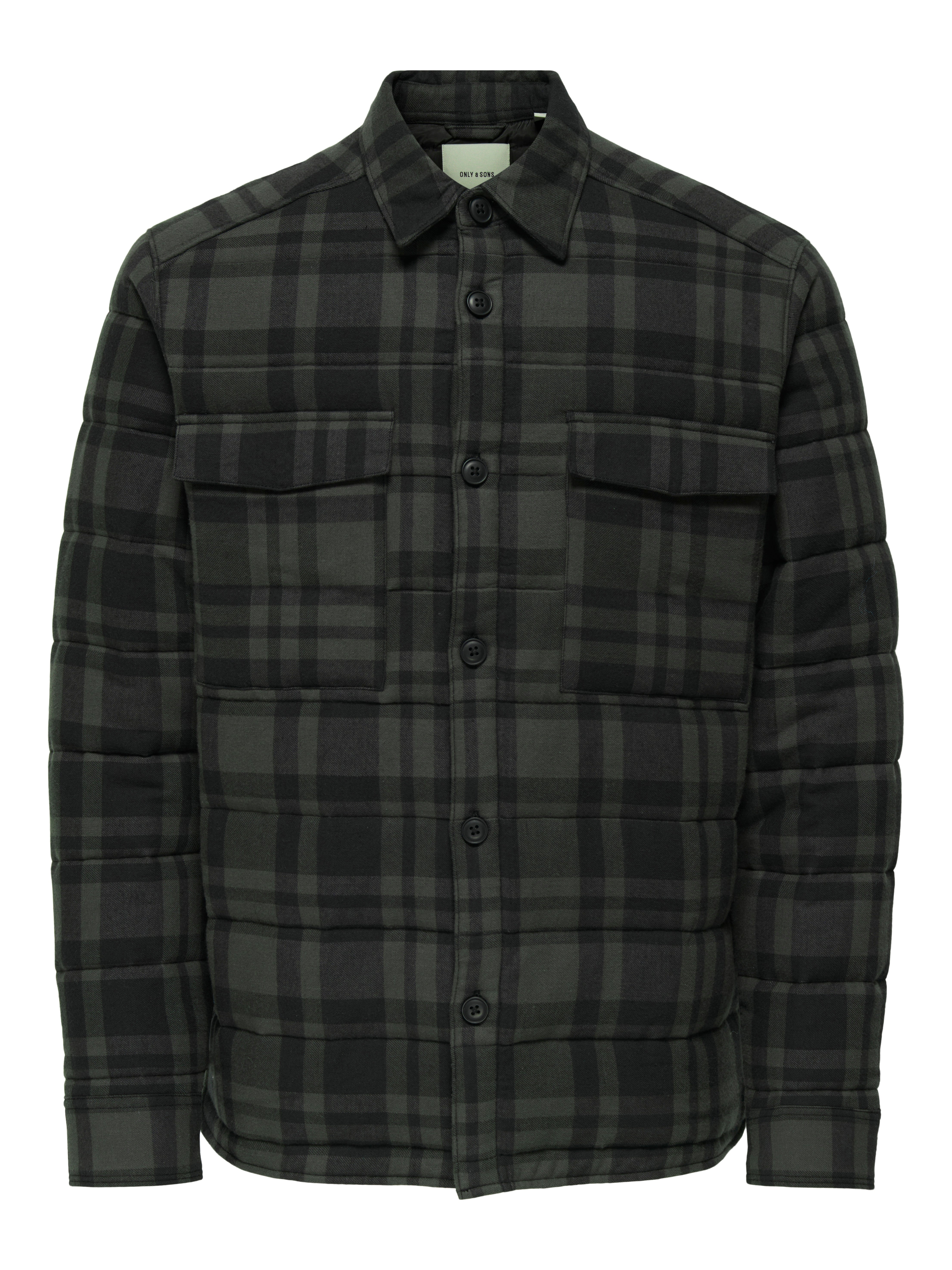ONLY & SONS Onsscott LS Check 4162-Maglietta Overshirt in Flanella Camicia, Rivestimento Argento, XS Uomo ONLY & SONS Onsscott LS Check 4162-Maglietta Overshirt in Flanella Camicia, Rivestimento Argento, XS Uomo